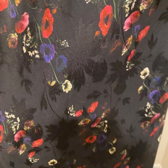 All Saints Floral Midi Dress With Slit - Picture 3 of 4